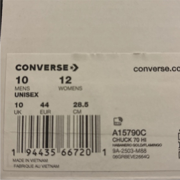 Converse Chuck 70 Hi Doraemon Habanero Gold A15790C Men's 10 Limited Edition - Picture 6 of 8